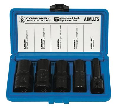 AJMLLT5 - 5 Piece Lug and Lock Flip Socket Set