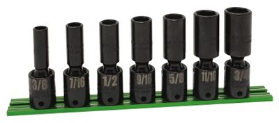 TSUP227LRSP - 7 Piece 3/8” Drive SAE Deep Power Universal Socket Set, 6 Point
