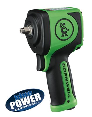 CAT2238GA - 3/8" Cornwell® bluePOWER® Stubby Impact Wrench, Neon Green