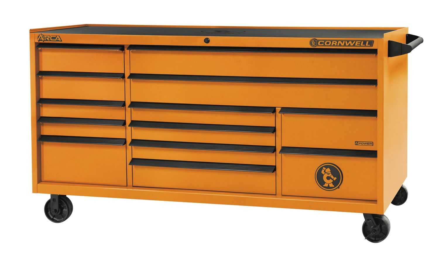 CTSASR7913KRE - ARCA® 79” 13-Drawer Triple Bank Roller Cabinet, Ignition Orange