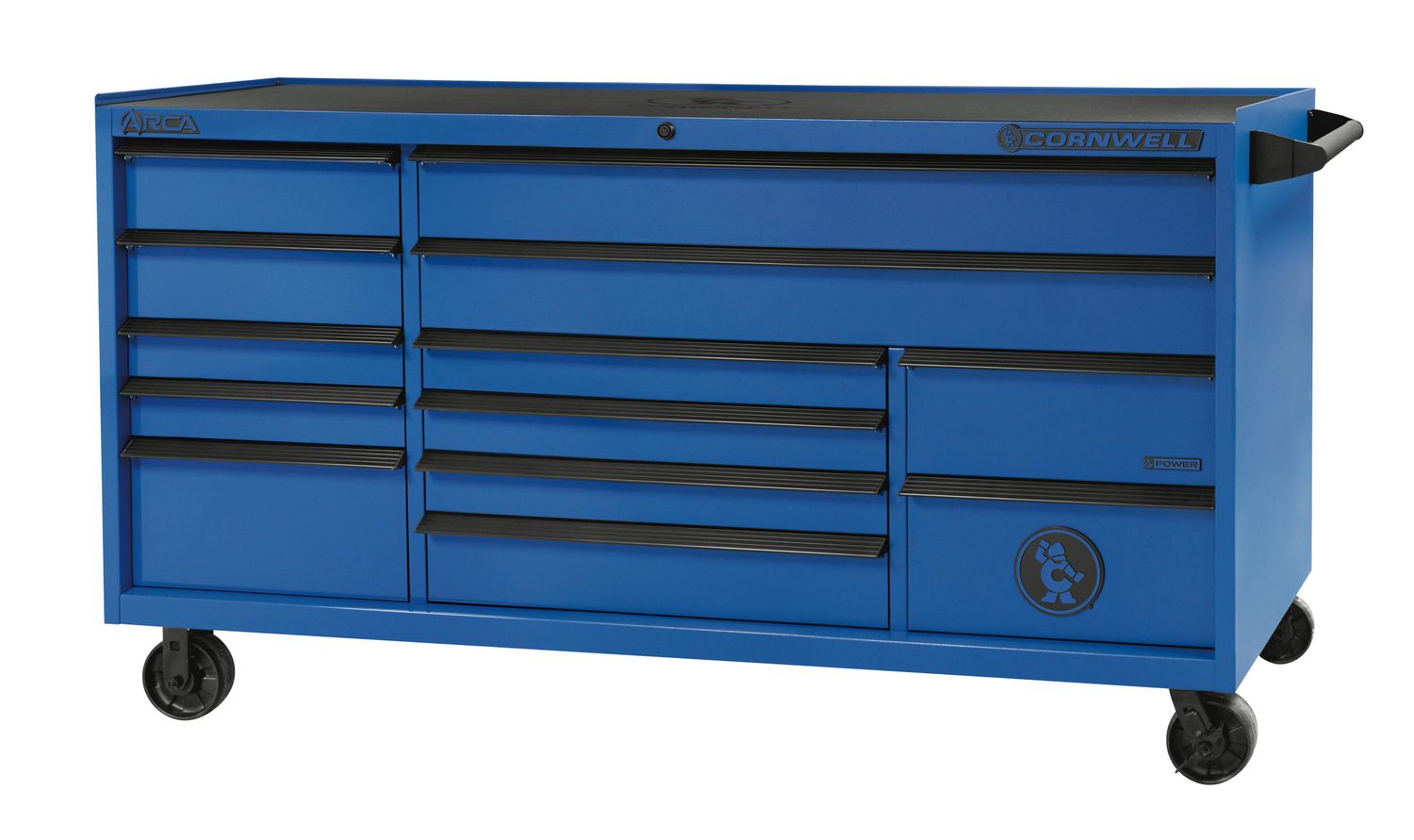 CTSASR7913KTB - ARCA® 79” 13-Drawer Triple Bank Roller Cabinet, Torch Blue