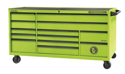 CTSASR7913KTG - ARCA® 79” 13-Drawer Triple Bank Roller Cabinet, Nitro Green