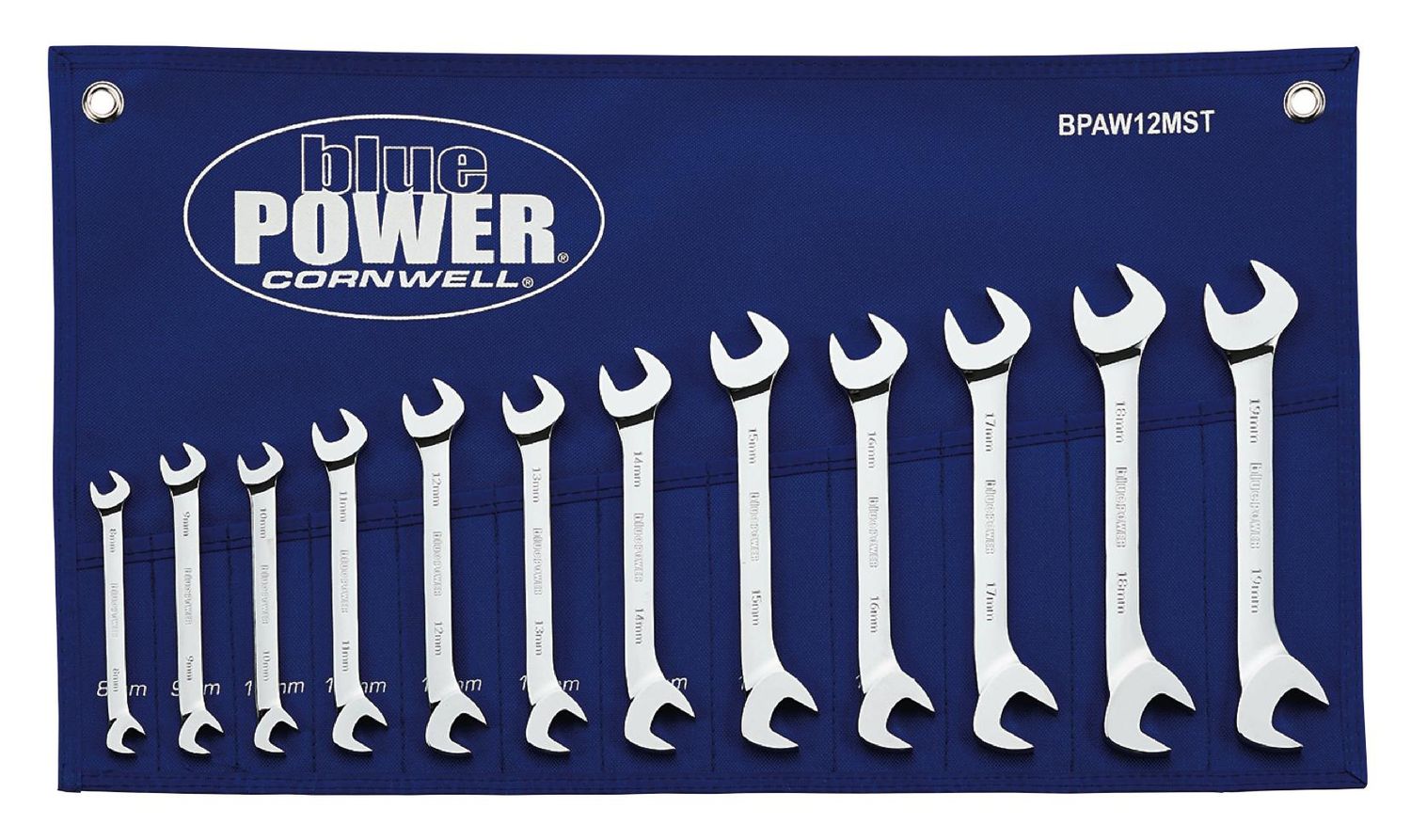BPAW12MST - 12 Piece Cornwell® bluePOWER® Metric Angle Wrench Set