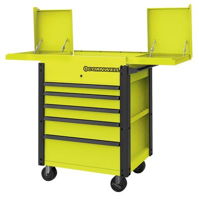 CTBS355KLY - 35" 5-Drawer Sliding Top Cart, Yellow
