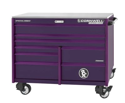CTSPPR568UPR - PLATINUM PLUS™ 56” 8-Drawer Double Bank Cabinet, Purple Rain/Purple