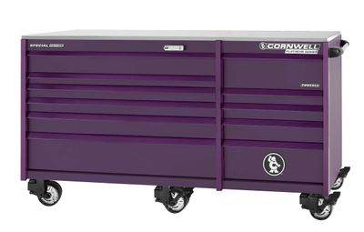 CTSPPR8411UPR - PLATINUM PLUS™ 84” 11-Drawer Double Bank Cabinet, Purple Rain/Purple