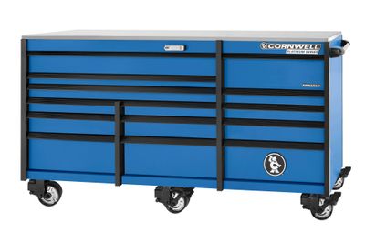 CTSPPR8414KTB - PLATINUM PLUS™ 84” 14-Drawer Triple Bank Cabinet, Torch Blue