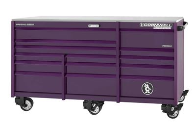 CTSPPR8414UPR - PLATINUM PLUS™ 84” 14-Drawer Triple Bank Cabinet, Purple Rain/Purple