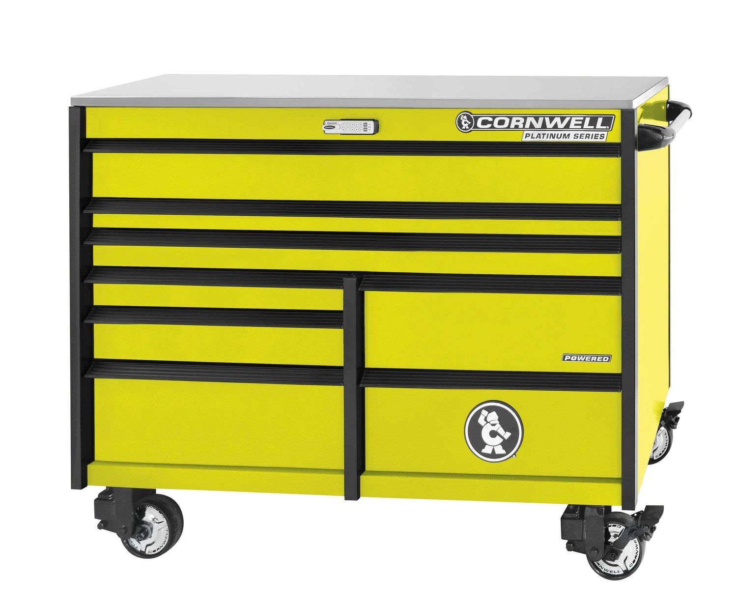 CTSPPR568KLY - PLATINUM PLUS™ 56” 8-Drawer Double Bank Cabinet, Lightning Yellow