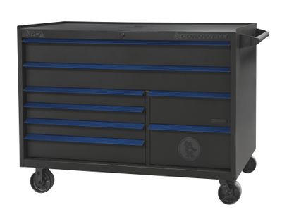 CTSASR578BSH - (BTO) ARCA® 57” 8-Drawer Double Bank Roller Cabinet, Shadow/Blue Trim