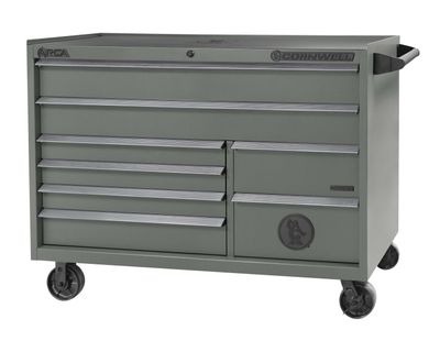 CTSASR578CST - (BTO) ARCA® 57” 8-Drawer Double Bank Roller Cabinet, Storm/Chrome Trim