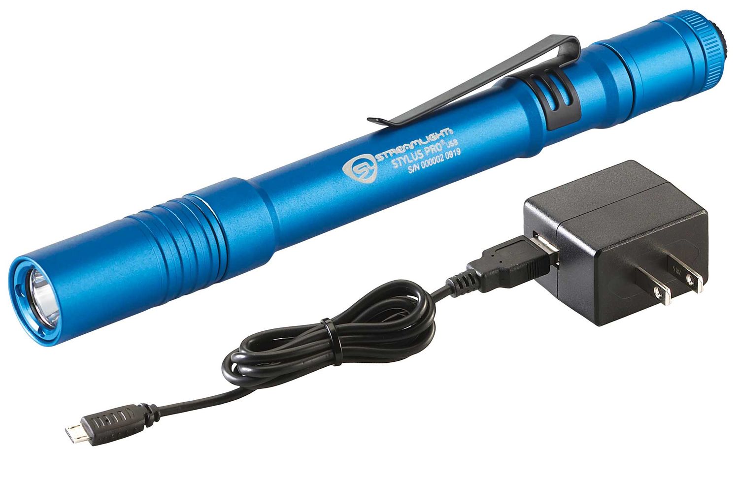 STL66140 - Stylus Pro® USB Penlight with USB cord only, Blue