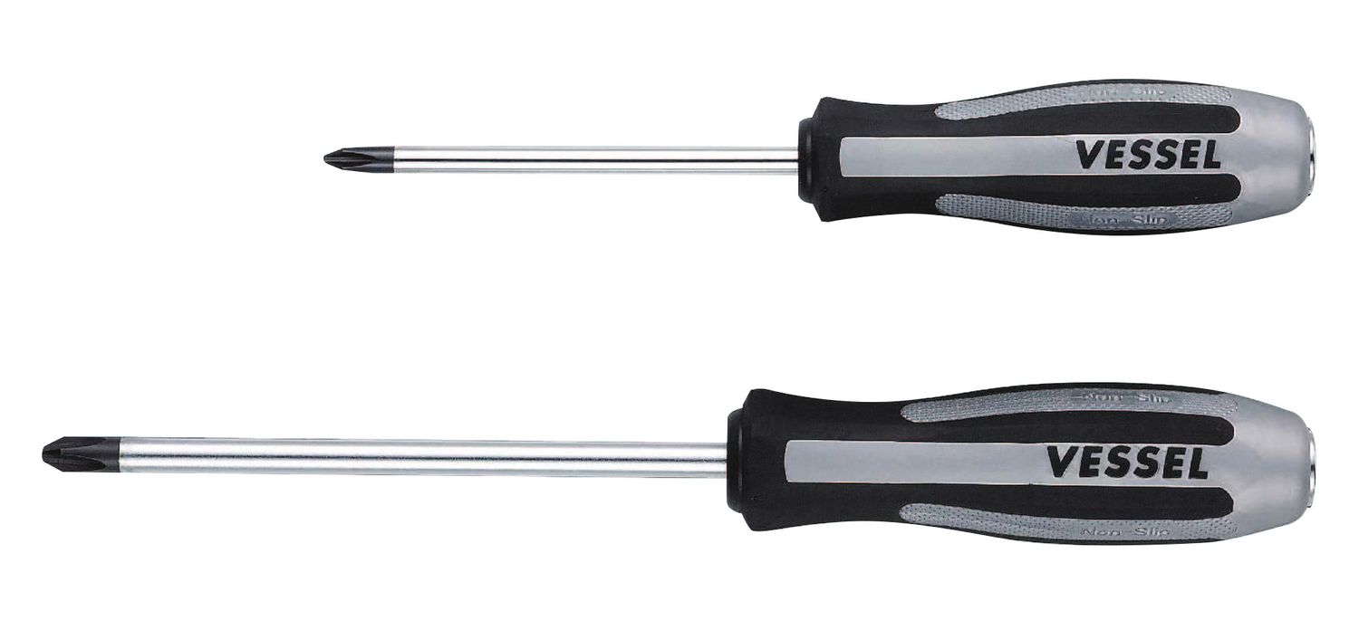 VESSEL Set Of 6 Megadora Extra Long Flat Head Screwdrivers