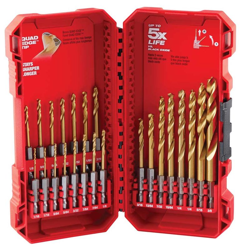 MWE48894631 - 23 Piece SHOCKWAVE Impact Duty™ RED HELIX™ Titanium Drill Bit Set