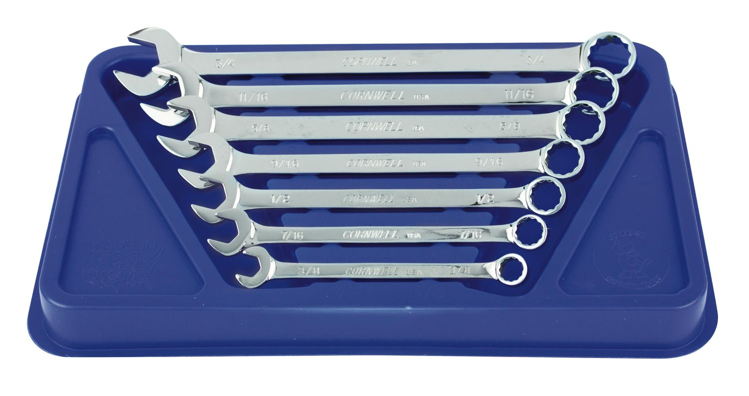 WCP17ST - 7 Piece SAE Combination Wrench Set, 12-Point