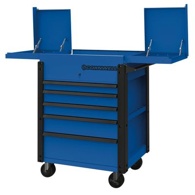 CTBS355KB - 35&quot; 5-Drawer Sliding Top Cart, Corporate Blue