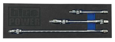 CBPE03SLST - 3 Piece 1/4&quot; Drive Cornwell® bluePOWER® Spring Loaded Ext Set (4&quot;, 6&quot; &amp; 10&quot;)