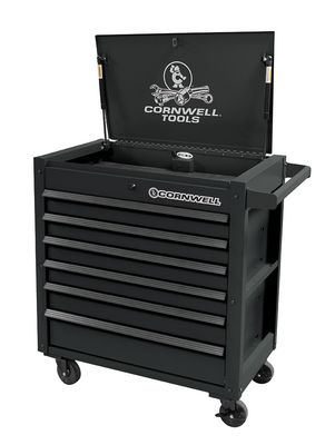 CTBF326KMK - 6-Drawer Service Cart, Matte Black