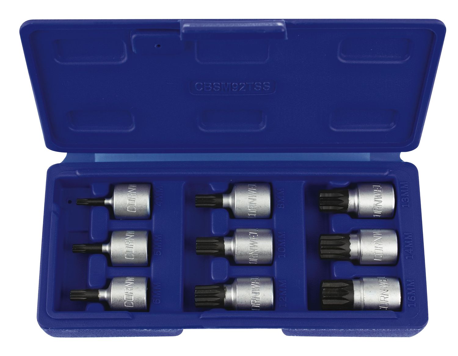 CBSM92TSS - 9 Piece 3/8” Drive XZN Triple Square Bit Set