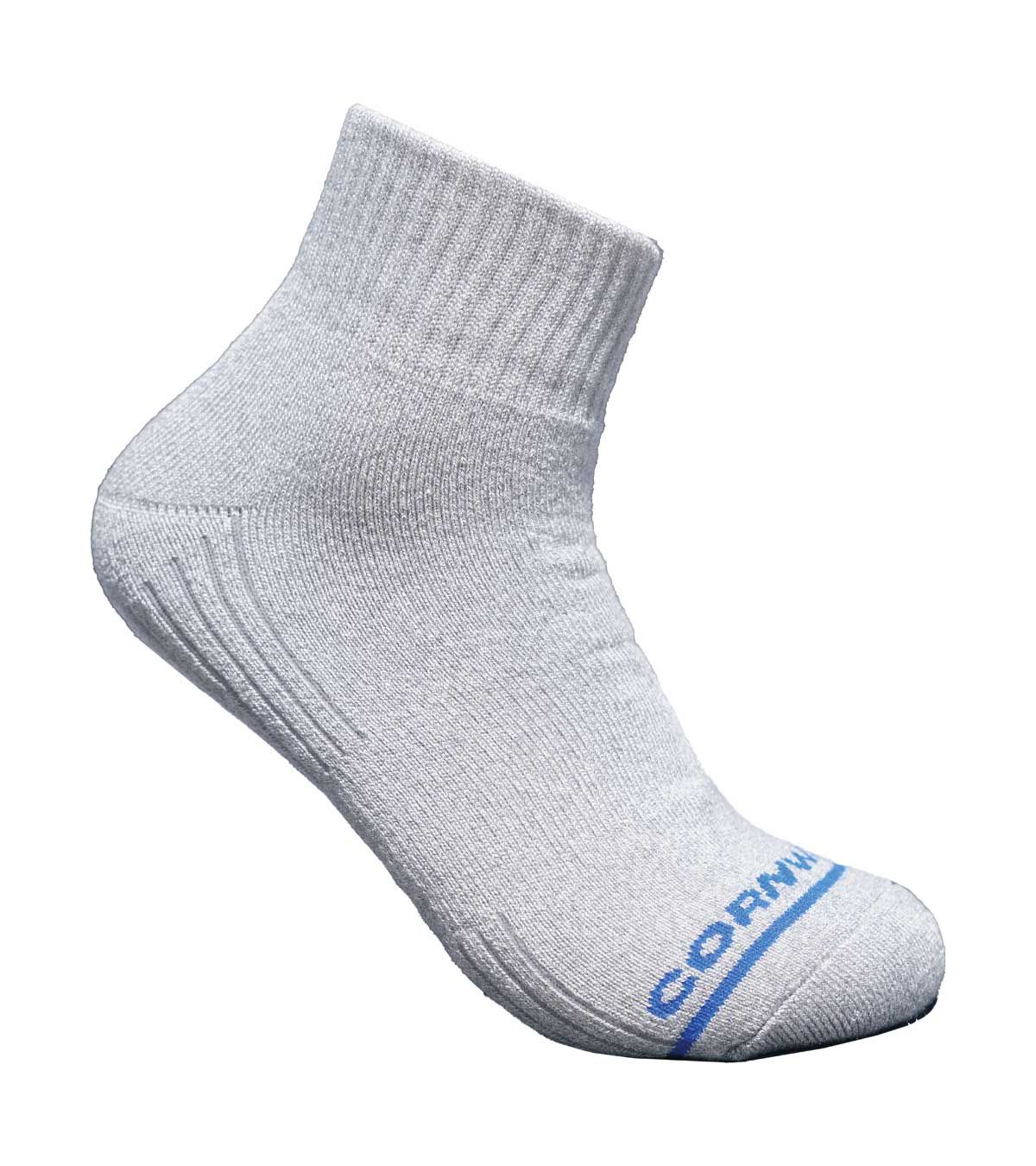 RBBBCGQ - Cornwell® Grey Quarter Bamboo Sock (6/Pk)