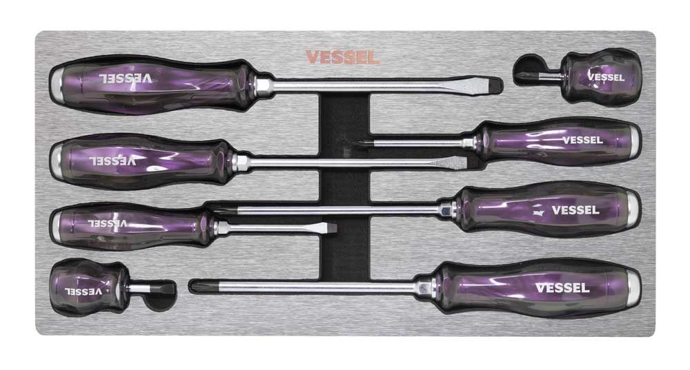 VES4308EVAMU - Iridescent Purple Tang-Thru Screwdriver Set