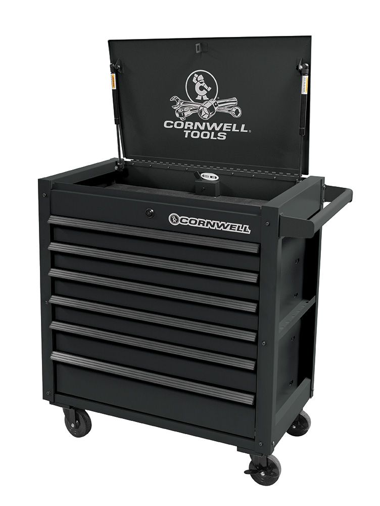 CTBF326KMK 6 Drawer Service Cart Matte Black