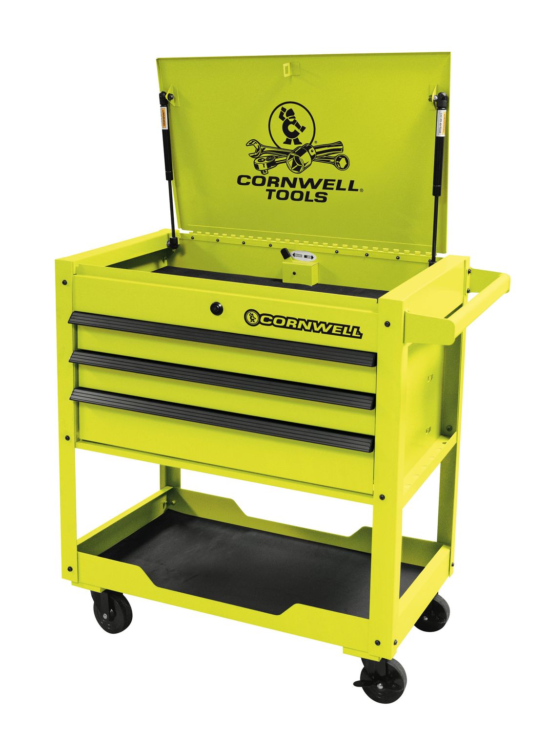 CTBF323KLY 3 Drawer Service Cart Lightning Yellow