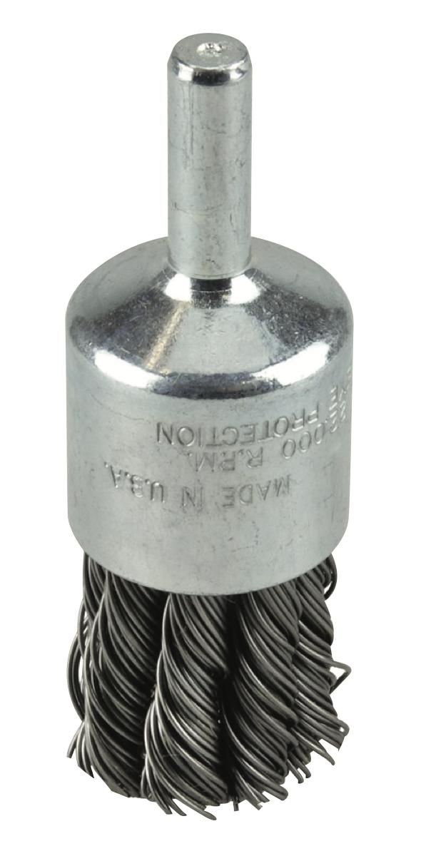 AN10028 - 1-1/8&quot; Knot Wire End Brush, .020 Steel Fill