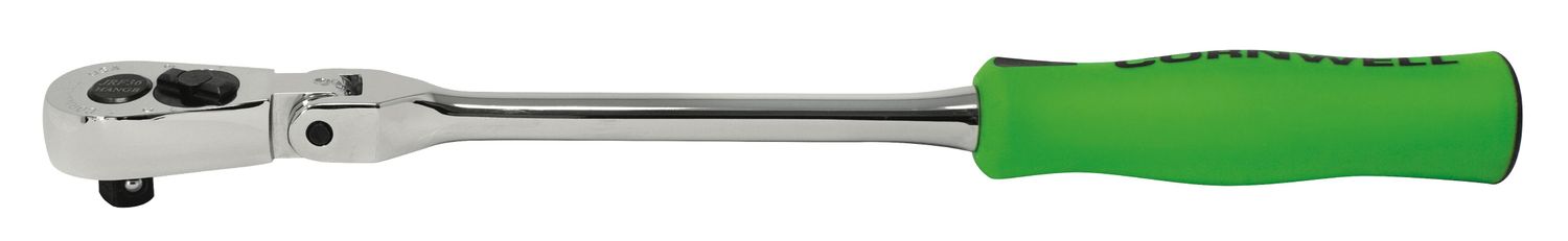 JRF36HANGB - 3/8&quot; Drive 12-1/2&quot; Cornwell Classic™ Flex-Head 30-Tooth Handled Ratchet, Green