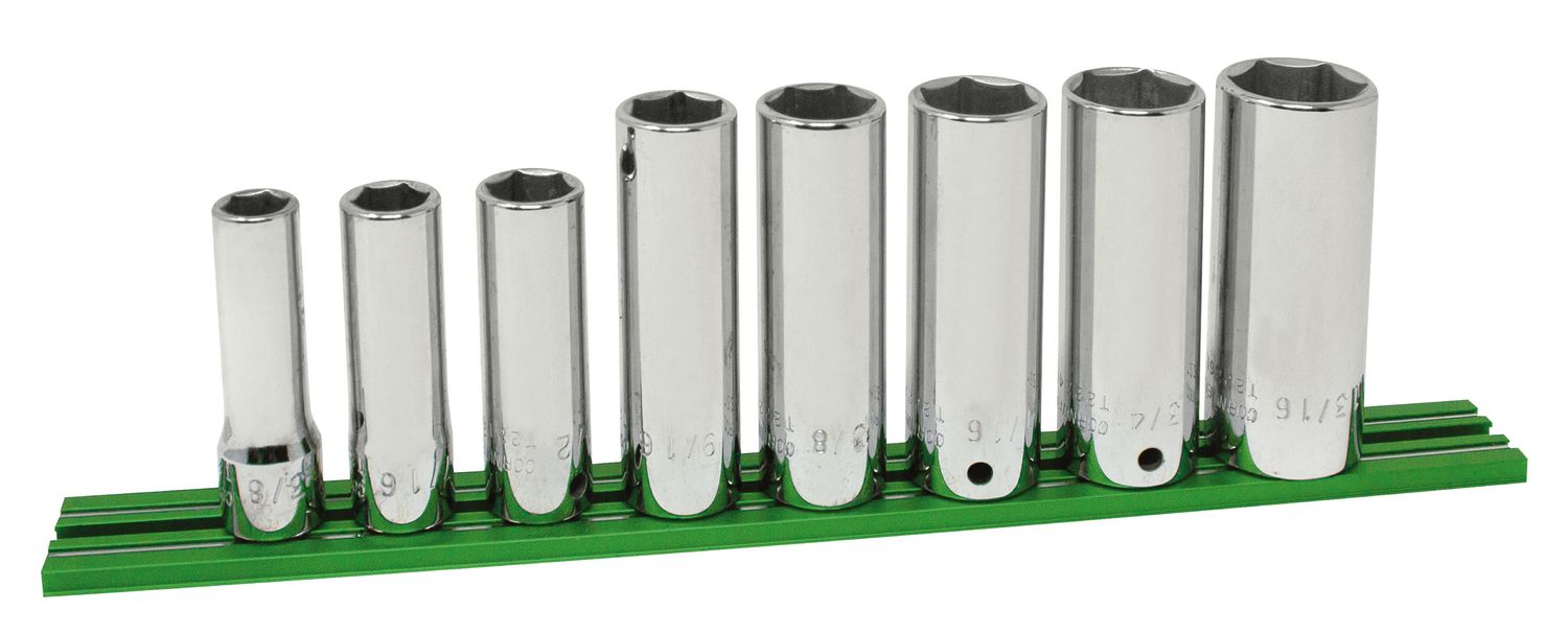 ST228LSP - 8 Piece 3/8&quot; Drive SAE Deep Socket Set, 6 Point