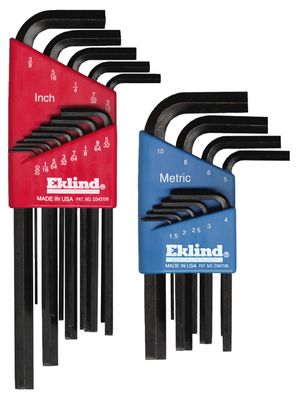 EK10022 - 22 Piece Combination SAE Long and Metric Short  Hex Key Set