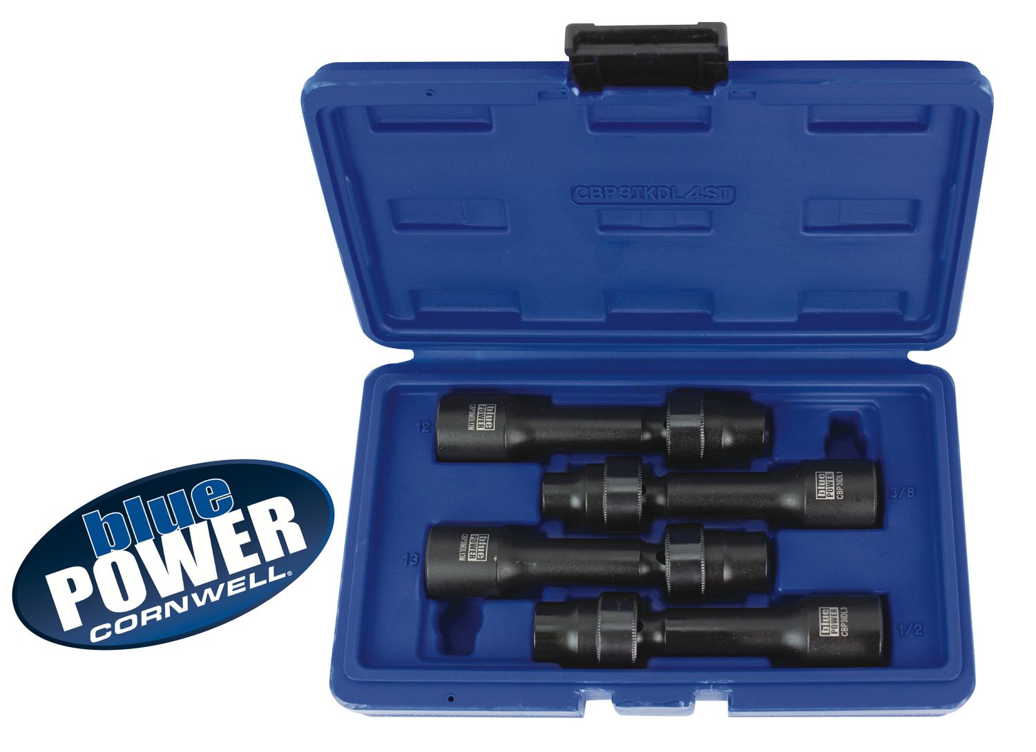 CBP3IKDL4ST - 4 Piece 1/2&quot; Drive Cornwell® bluePOWER® Universal Driveline Socket Set
