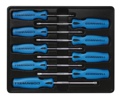 CSD89TPS - 9 Piece Tamperproof Star Screwdriver Set, Blue
