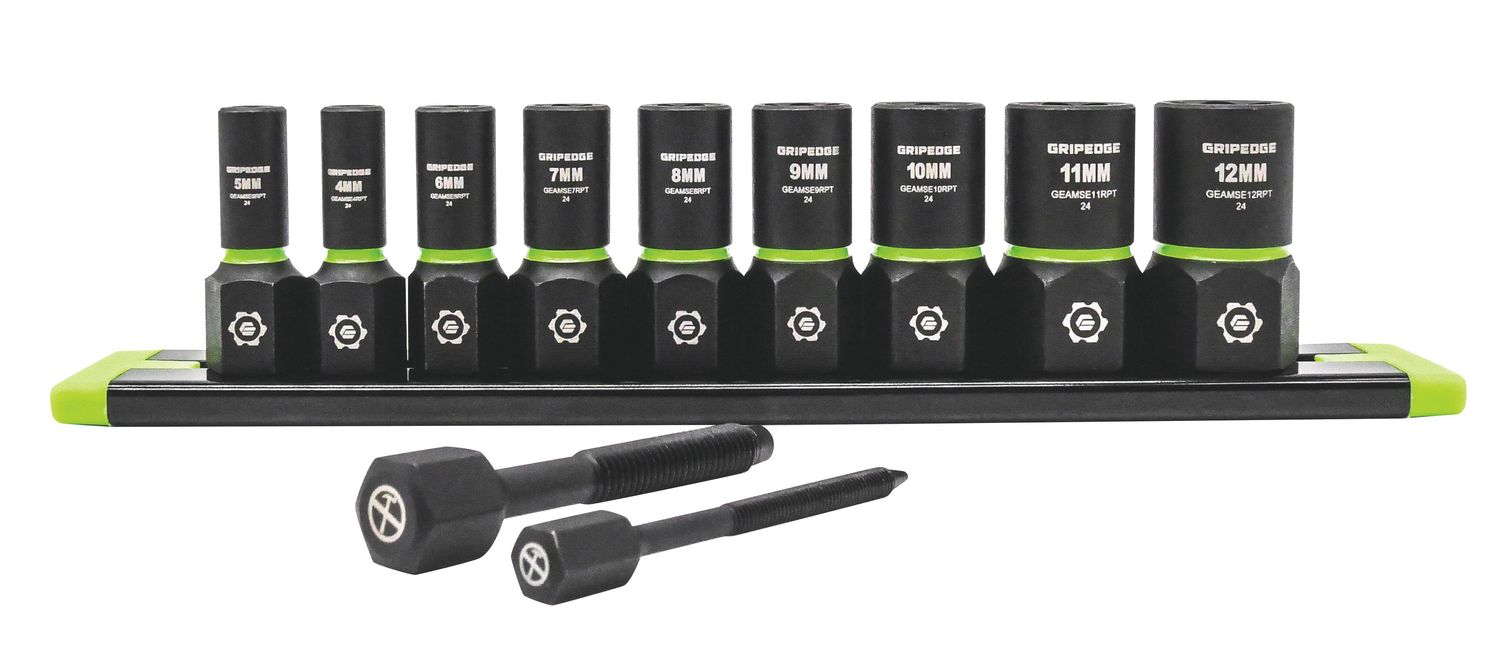 GE9AMSESRPT - 9 Piece 1/4&quot; Drive Metric RPT Socket Extractor Set (Standard Length)