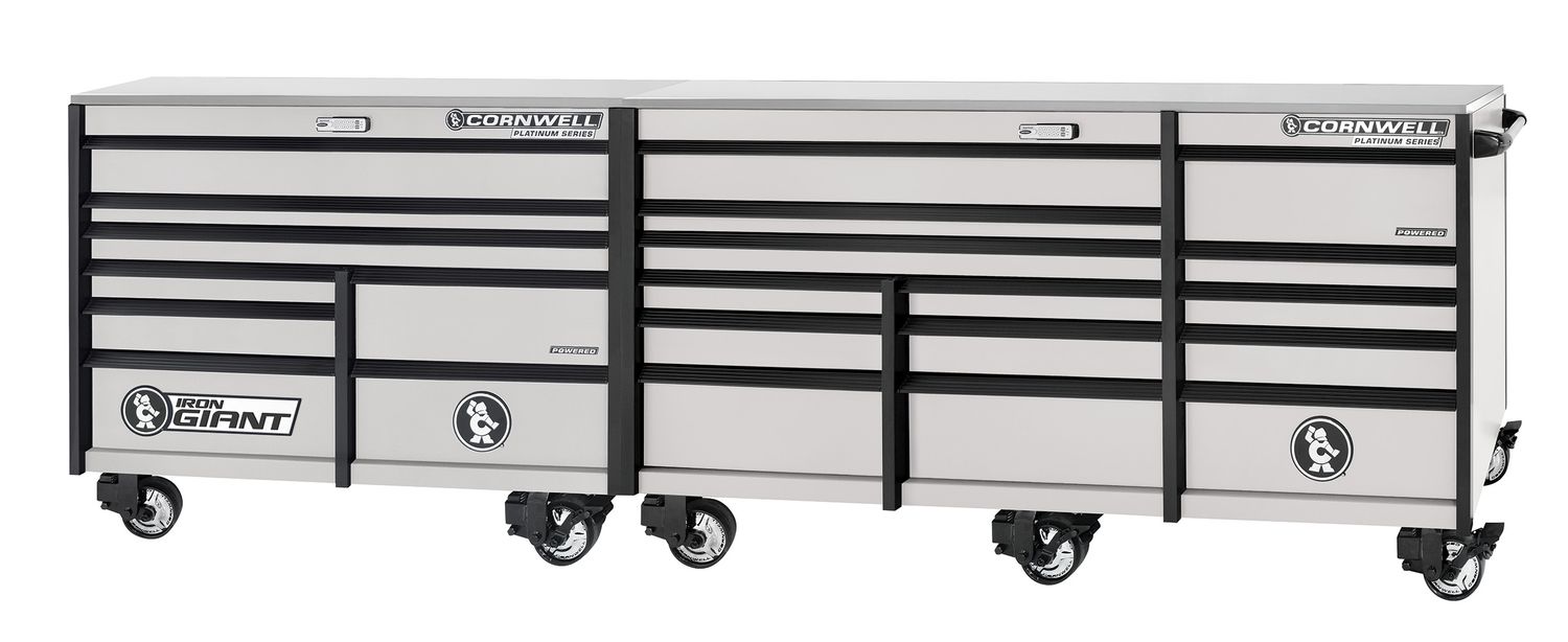 XPCTSPPR14022KVP - PLATINUM PLUS™ 140&quot; 22-Drawer Iron Giant Roller Cabinet, Vapor