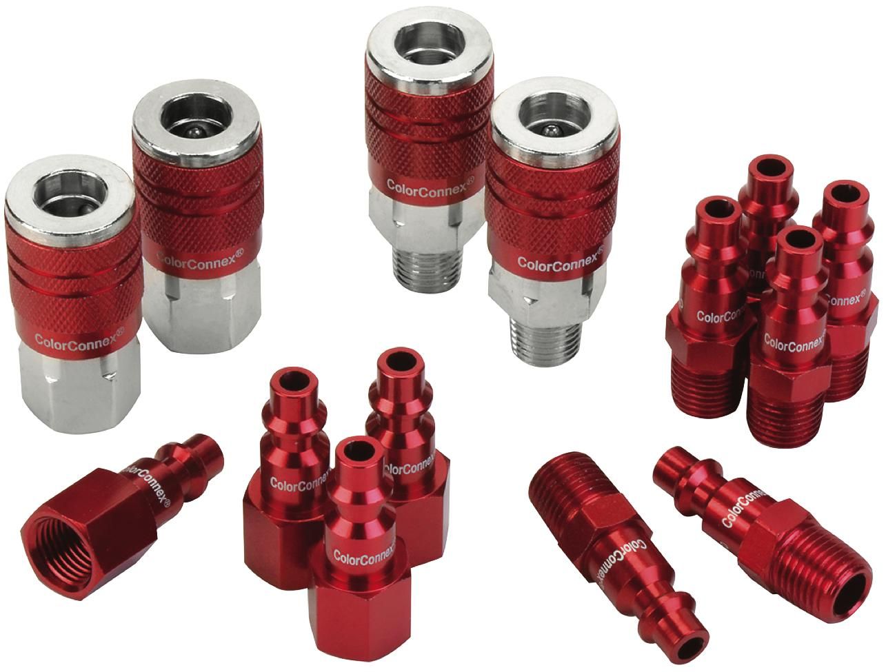 LMA73458D - 14 Piece ColorConnex® Coupler &amp; Plug Set, 1/4&quot; NPT Industrial