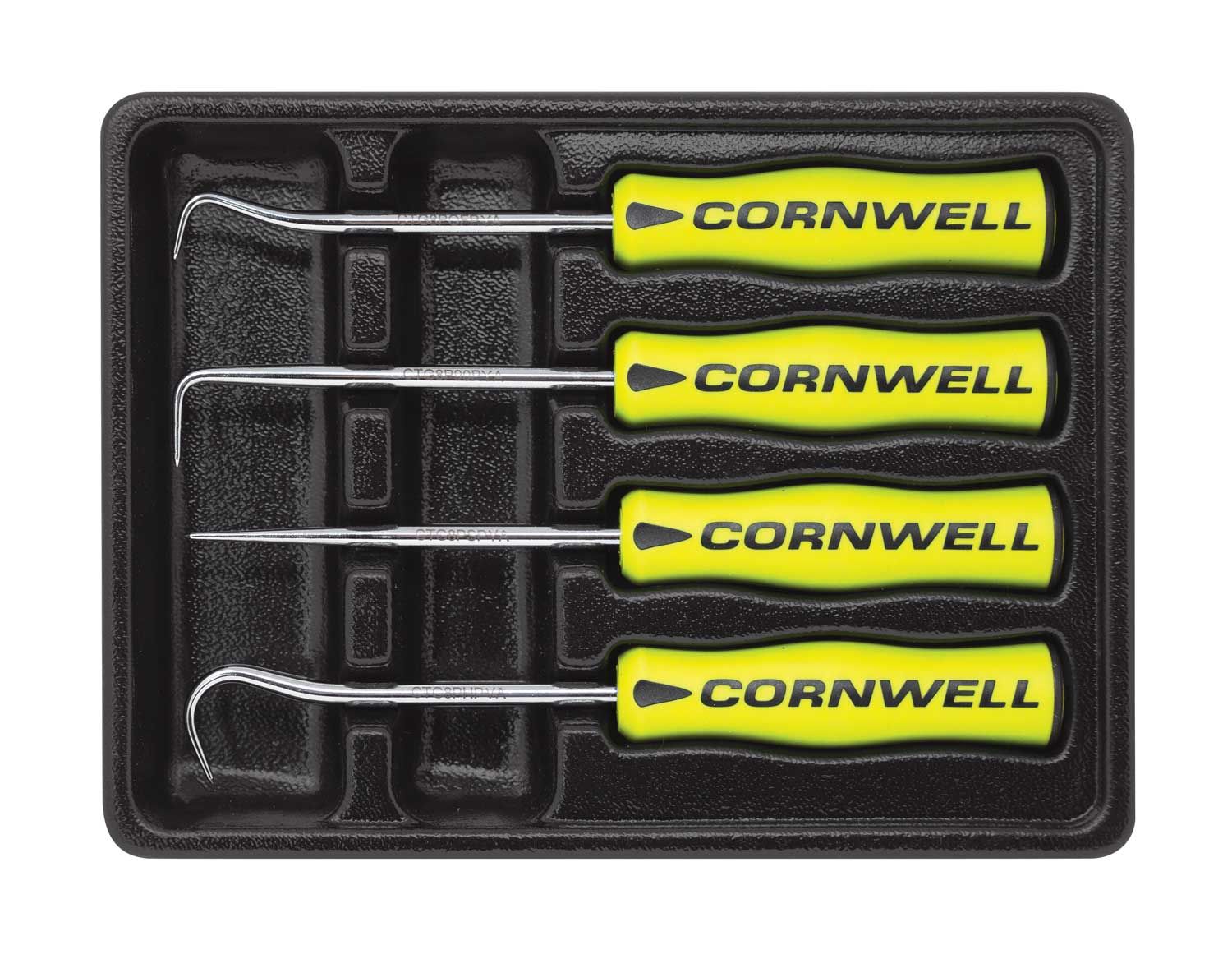 CTG4MDSY - 4 Piece Medium Duty Hook and Pick Set, Yellow