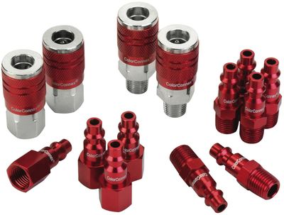 LMA73458D - 14 Piece ColorConnex® Coupler &amp; Plug Set, 1/4&quot; NPT Industrial