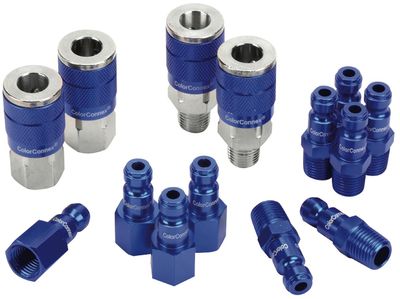 LMA72458C - 14 Piece ColorConnex® Coupler &amp; Plug Set, 1/4&quot; NPT Automotive