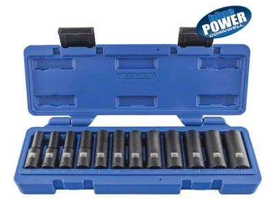 CBPI2LMM - 12 Piece 3/8&quot; Drive Cornwell® bluePOWER® Metric Deep Magnetic Power Socket Set, 6 Point