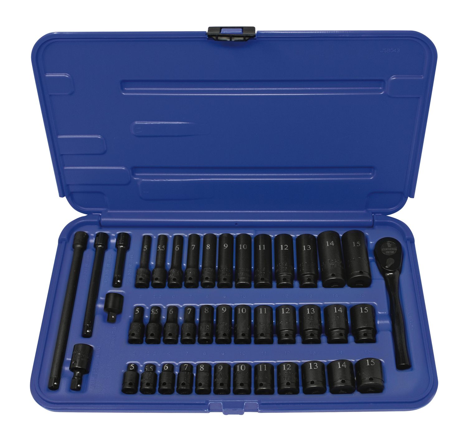 TSIM042SS - 42 Piece 1/4&quot; Drive Metric Power Super Set, 6 Point