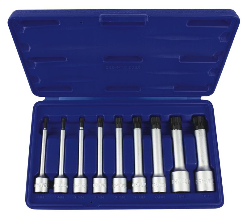 CBSMTSL923S - 9 Piece 3/8” & 1/2” Drive Long XZN Triple