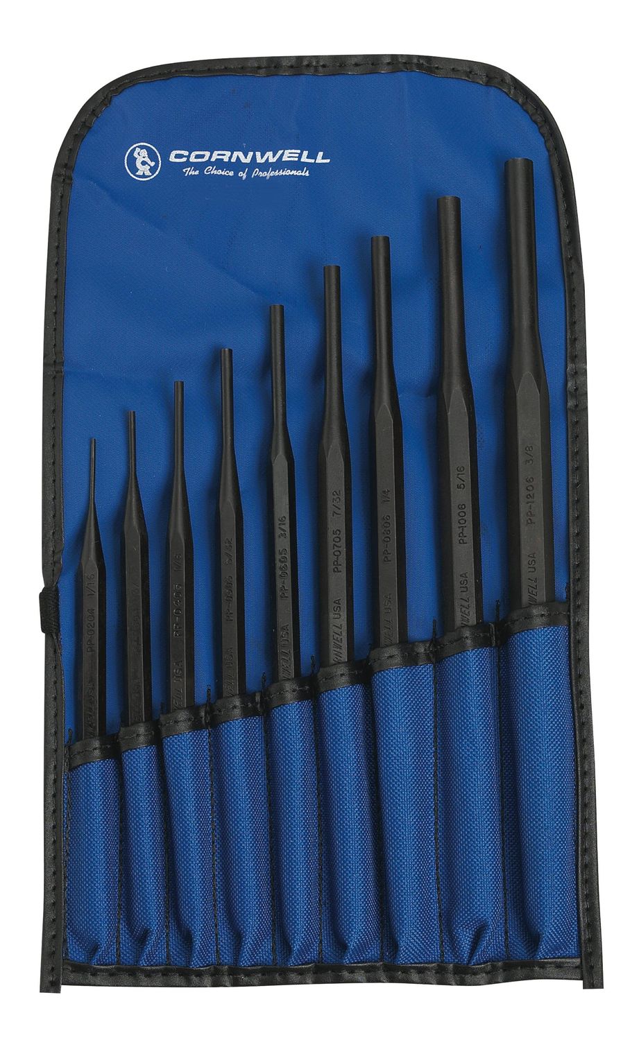 KPP9S - 9 Piece Pin Punch Set