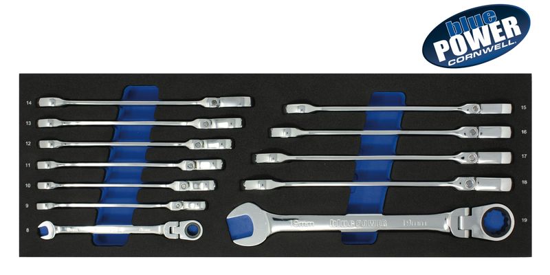 BPRW12MFST 12 Piece Cornwell® bluePOWER® 72-Tooth Metric Flex