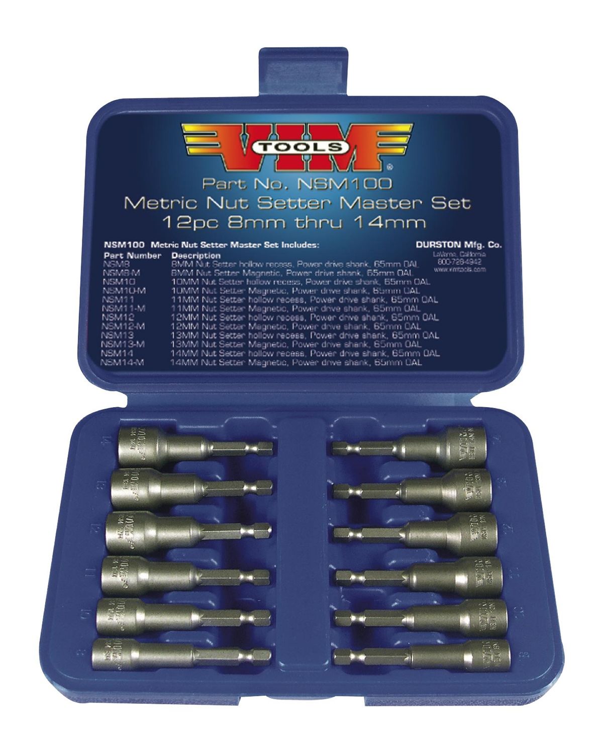 VMNSM100 - 12 Piece Metric Nut Setter Master Set