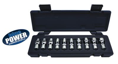 CBPU2MT - 10 Piece 3/8” Drive Cornwell® bluePOWER® Metric Universal Socket Set, 12 Point