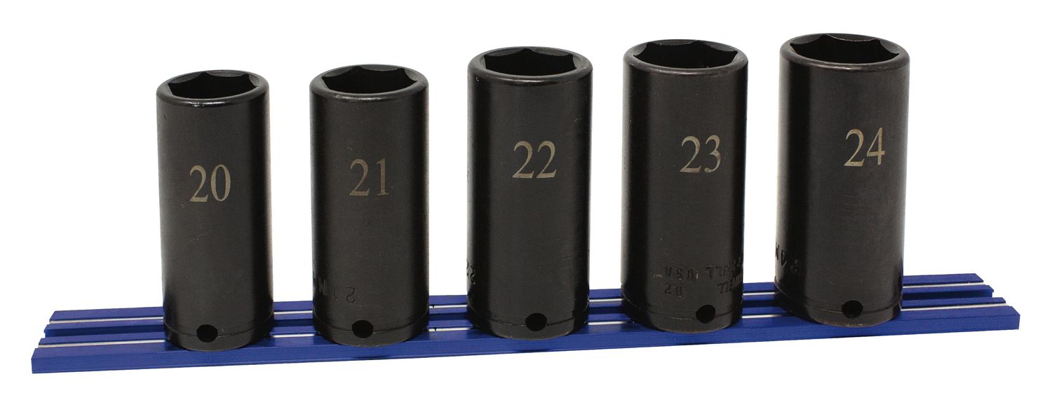 STI225LLMSP - 5 Piece 3/8&quot; Drive Metric Extra Deep Power Socket Set, 6 Point