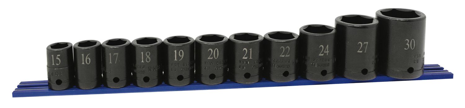 STI3211MSP - 11 Piece 1/2” Drive Metric Power Socket Set, 6 Point