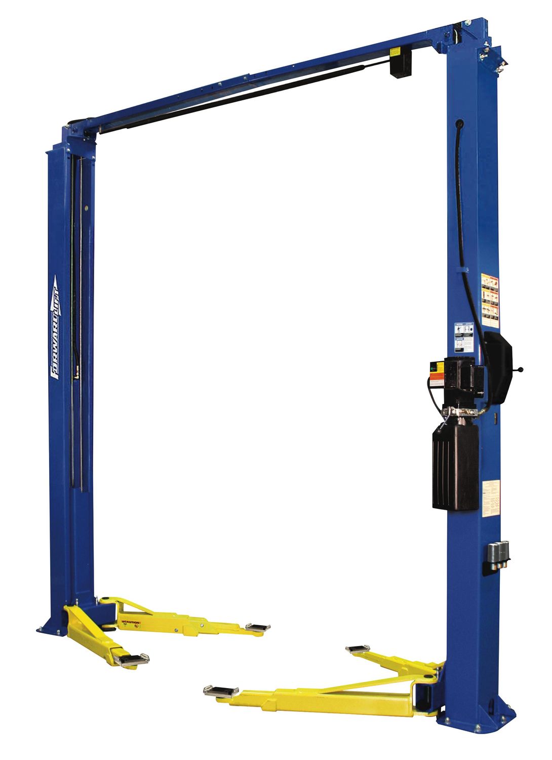 VSGF10N500MBL - 10,000 lbs. Two Post Lift, Symmetrical, 3-Stage Front Arms