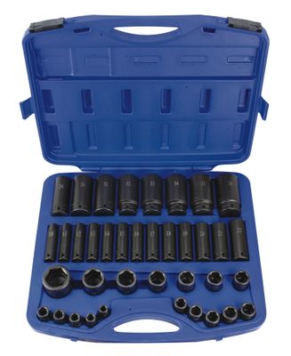 TSMI338SS -  38 Piece 1/2&quot; Drive Metric Power Socket Super Set, 6 Point